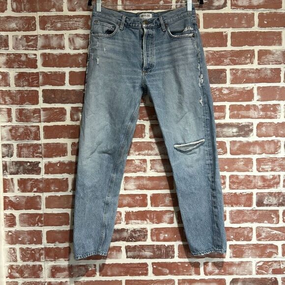 AGOLDE Denim - AGOLDE jamie Style A045-813 High Rise Skinny Jeans Distressed Size 29” Women GUC